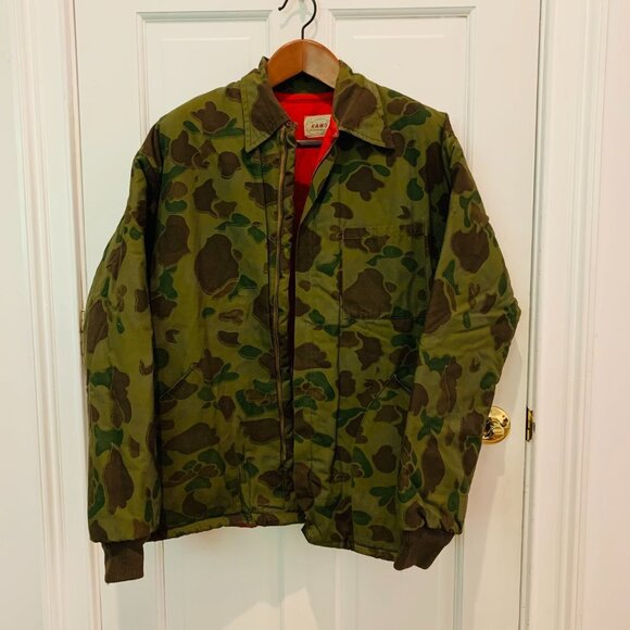 Vintage 60s Kamo Duck CAMO Hunting Jacket Size XL - Picture 1 of 11